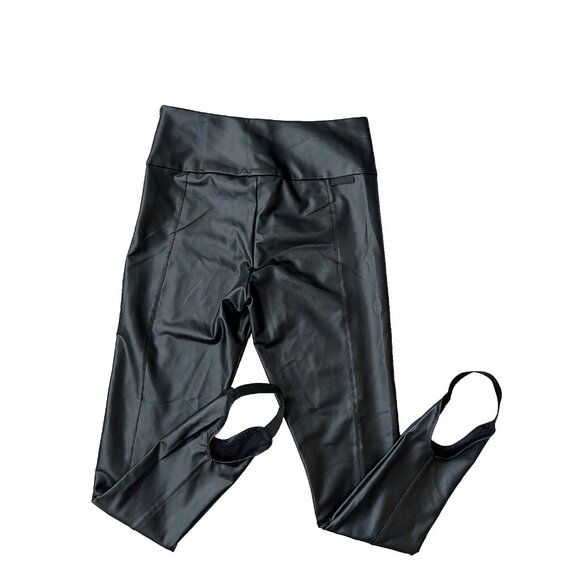 Adidas Blue Version IB4543 Faux Leather Stirrups Legging Black ( S ) - Picture 13 of 15